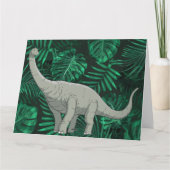 Kinder Dino Jurassic Trex Boy Dinosaur Birthday Kaart (Achterkant)