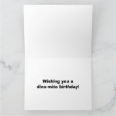 Kinder Dino Jurassic Trex Boy Dinosaur Birthday Kaart (Binnen)