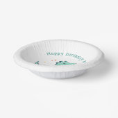 Kinder dinomijt! Schattigee Dinosaurus Verjaardag  Papieren Kommen (Gebogen)