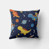 Kinder dino's, ruimtedinosaurussen kussen (Achterkant)