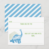 Kinder Dinosaur Birthday vult blanco dank in Notitiekaartje (Voorkant / Achterkant)