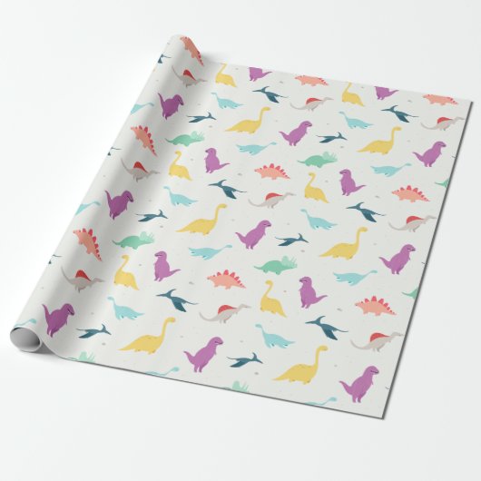 Kinder Dinosaur Cadeaupapier (Uitgerold)