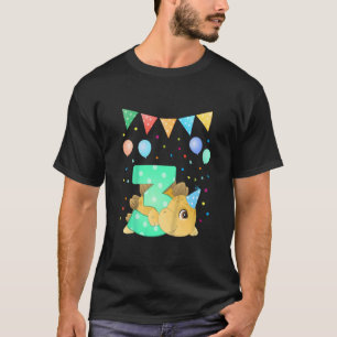 Kinder Dinosaur Dino met nummer drie T-shirt