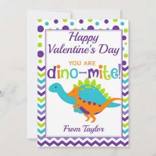 Kinder Dinosaur Dino-Mite Valentijnsdag Feestdagenkaart