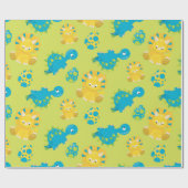 kinder Dinosaur- en prehistorisch verpakkingspapie Cadeaupapier (Vlak)