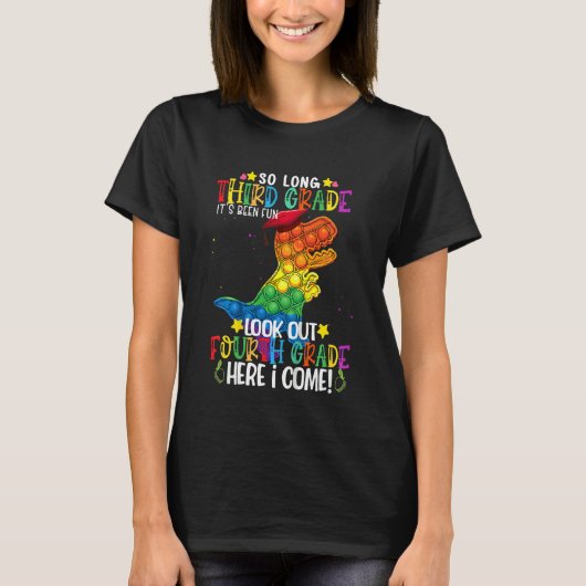 Kinder Dinosaur Fidget Speelgoed met zo lange 3de T-shirt (Voorkant)