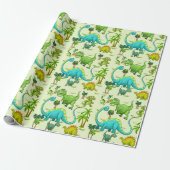 Kinder Dinosaur Fun Cadeaupapier (Uitgerold)