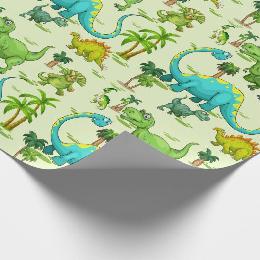 Kinder Dinosaur Fun Cadeaupapier (Hoek)