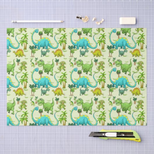 Kinder Dinosaur Fun Tissuepapier (Craft)