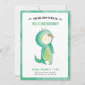 Kinder Dinosaur jongen Birthday Uitnodiging (Voorkant)