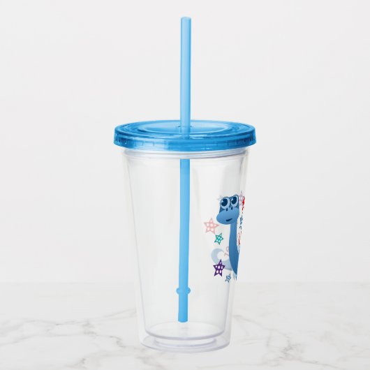 Kinder Dinosaur Persoonlijk Acryl Drinkbeker (Rechts)