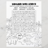 Kinder Dinosaur Puzzle Word Search (Voorkant)