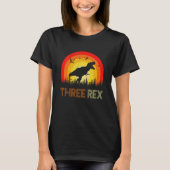 Kinder Dinosaur Trex Ik ben drie jaar oud, 3de her T-shirt (Voorkant)
