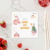 Kinder dinosaurus 3e verjaardagsfeest servet (Insitu)