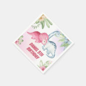 Kinder dinosaurus 3e verjaardagsfeest servet (Hoek)