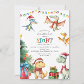 Kinder dinosaurus achtste verjaardag kaart (Voorkant)