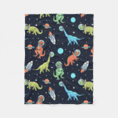 Kinder dinosaurus astronautenpatroon fleece deken (Voorkant)