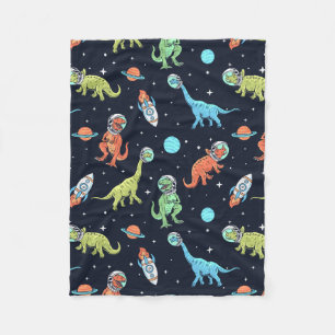 Kinder dinosaurus astronautenpatroon fleece deken
