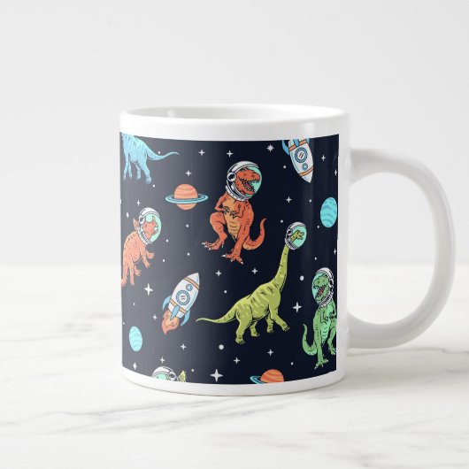Kinder dinosaurus astronautenpatroon grote koffiekop (Rechts)