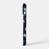 Kinder dinosaurus astronautenpatroon iPhone 15 case (Linkerkant)