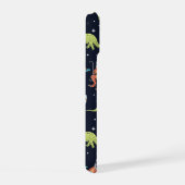 Kinder dinosaurus astronautenpatroon iPhone 15 case (Rechterkant)