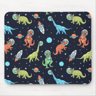 Kinder dinosaurus astronautenpatroon muismat
