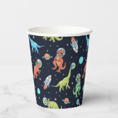 Kinder dinosaurus astronautenpatroon papieren bekers (Achterkant)