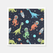 Kinder dinosaurus astronautenpatroon servet (Voorkant)