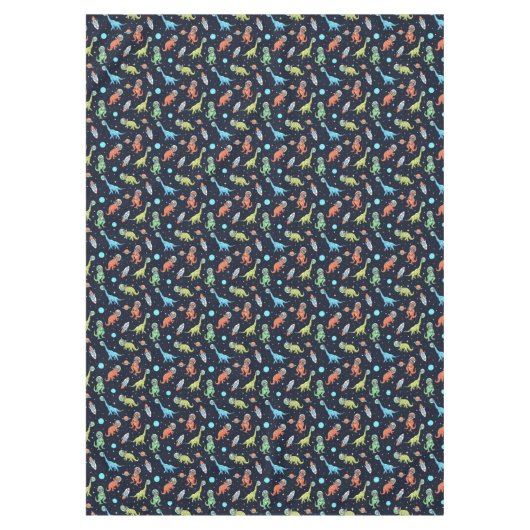 Kinder dinosaurus astronautenpatroon tafelkleed (Voorkant)