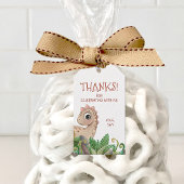 Kinder dinosaurus dank u cadeaulabel