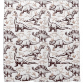 Kinder dinosaurus douchegordijn (Voorkant)