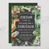 Kinder dinosaurus kaart (Voorkant / Achterkant)