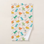 Kinder dinosaurus reispatroon bad handdoek (Handdoek)