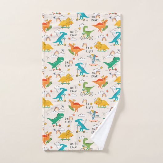 Kinder dinosaurus reispatroon bad handdoek (Handdoek)