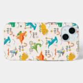 Kinder dinosaurus reispatroon Case-Mate iPhone case (Achterkant (horizontaal))