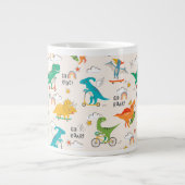 Kinder dinosaurus reispatroon grote koffiekop (Voorkant)