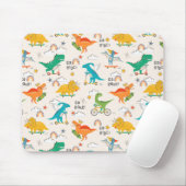 Kinder dinosaurus reispatroon muismat (Met muis)