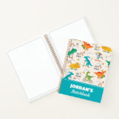 Kinder dinosaurus reizen | Schetsboek voor kindere Notitieboek (Binnen)