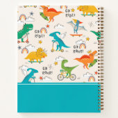 Kinder dinosaurus reizen | Schetsboek voor kindere Notitieboek (Achterkant)