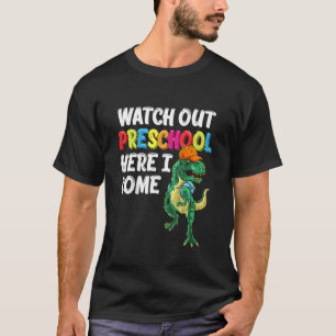 Kinder dinosaurus Rex eerste dag voorschoolse voor T-shirt