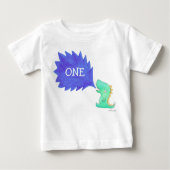 Kinder Dinosaurus T-shirt Een jaar oud Geboortedag (Voorkant)
