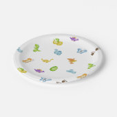 Kinder Dinosaurus Thema Verjaardag Papieren Bordje (Gekanteld)