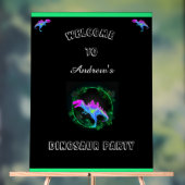 Kinder dinosaurus verjaardagsfeest welkomstbord acryl bord (Neutraal)