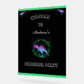 Kinder dinosaurus verjaardagsfeest welkomstbord acryl bord (Hoek)