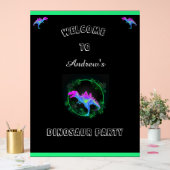 Kinder dinosaurus verjaardagsfeest welkomstbord acryl bord (Huwelijk)