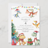 Kinder Dinosaurus Verjaardagsfeestje Kaart (Voorkant)