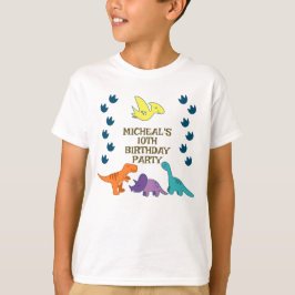 Kinder Dinosaurus Verjaardagsfeestje T-shirt