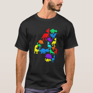 Kinder dinosaurus vierde 4e verjaardag vier 4 jaar t-shirt