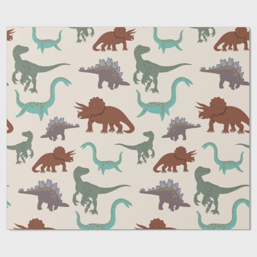 Kinder dinosaurussen cadeaupapier (Vlak)