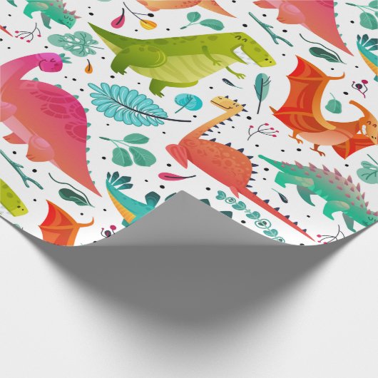 Kinder dinosaurussen cadeaupapier (Hoek)